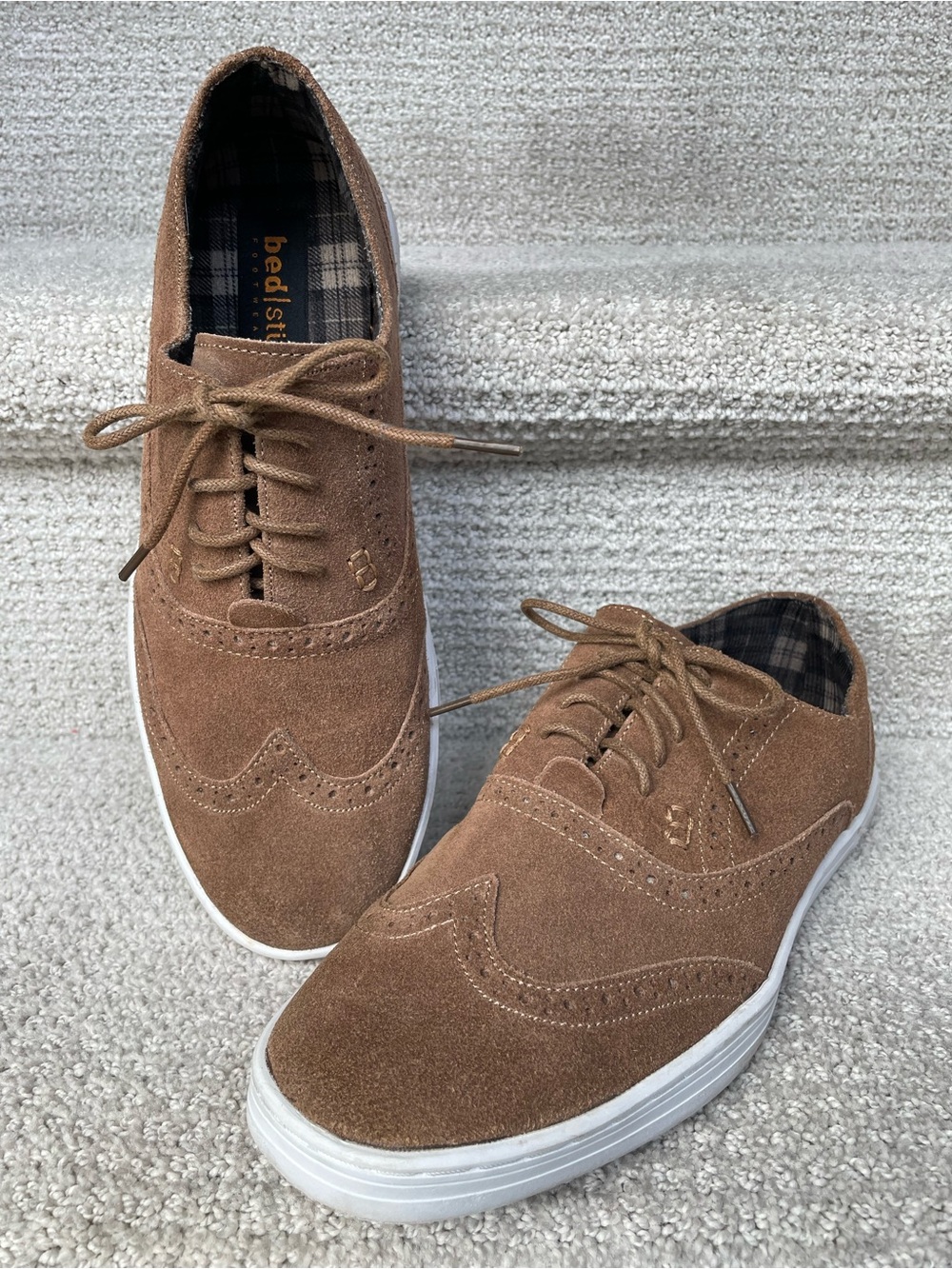 ROAN by Bed Stu Men's Wingtip Oxford Suede Sneakers - Size 9